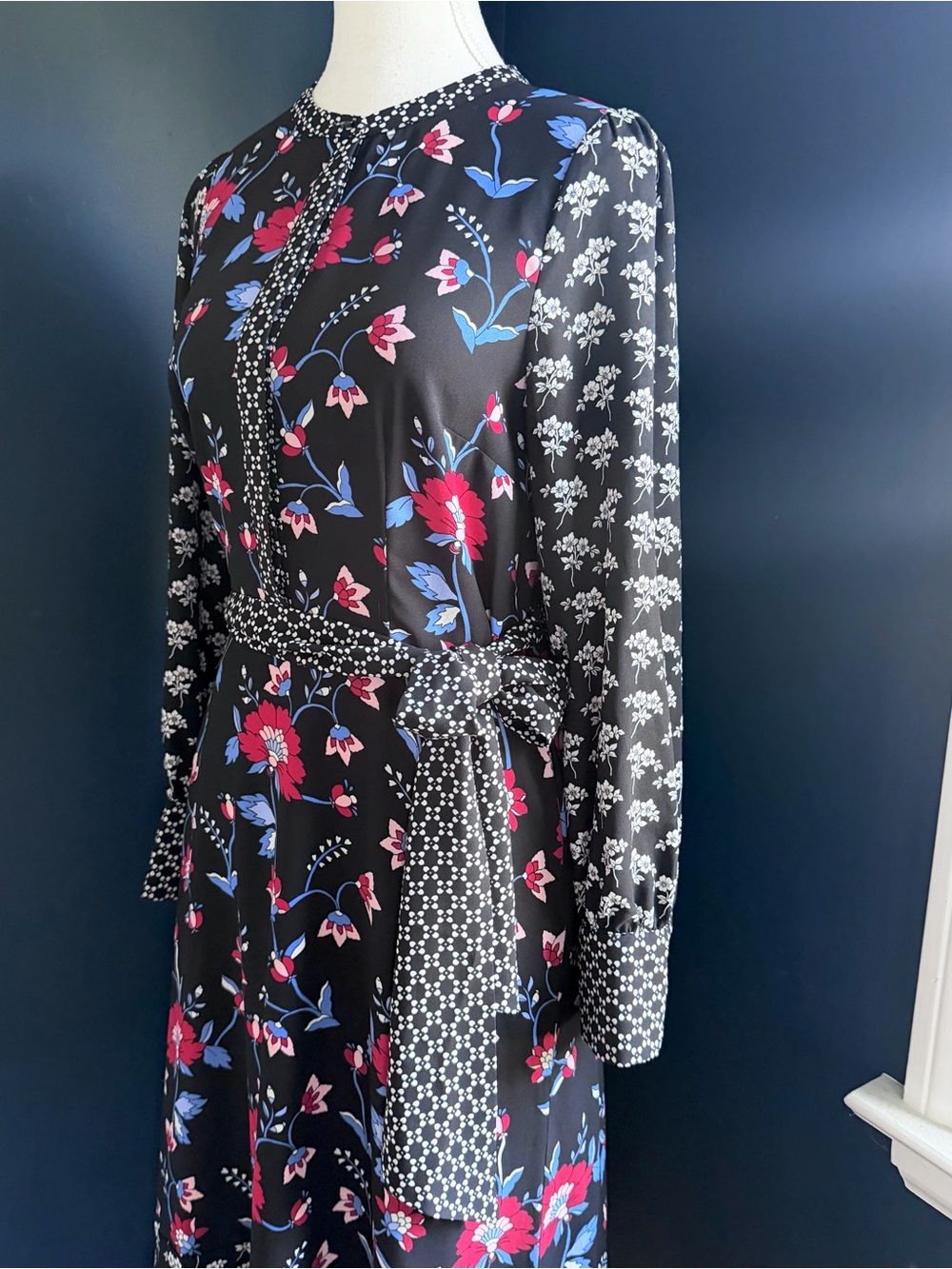 Talbots Mixed Floral Crepe Midi Dress | NWOT | Size 2 - Picture 9 of 16